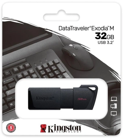 USB Flash 32Gb USB 3.2 Kingston DataTraveler Exodia M (DTXM/32GB) Black