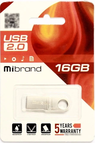 USB Flash 16Gb USB 2.0 Mibrand Puma (MI2.0/PU16U1S) Silver