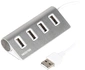 USB концентратор (Hub) Maxxter 2.0 4 порти метал, серіблястий (HU2A-4P-01)