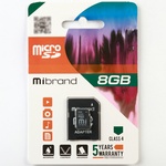 Карта пам'яті  Mibrand 8GB Class 4 +SD-адаптер