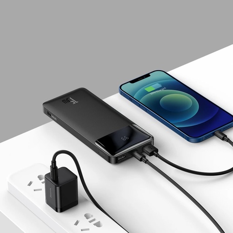 Батарея універсальна  Baseus Bipow Digital Display 10000mAh 15W Black (PPBD050001)