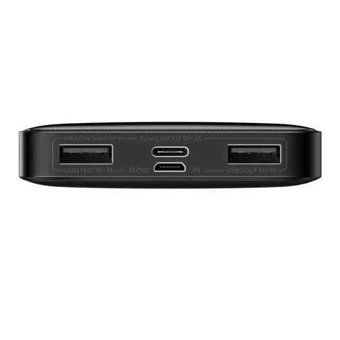 Батарея універсальна  Baseus Bipow Digital Display 10000mAh 15W Black (PPBD050001)