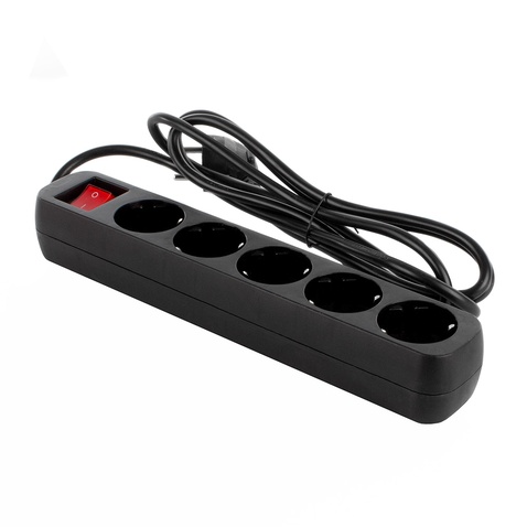 Мережевий фільтр ColorWay 5 розеток/2M (CW-PSEA52BK) Black