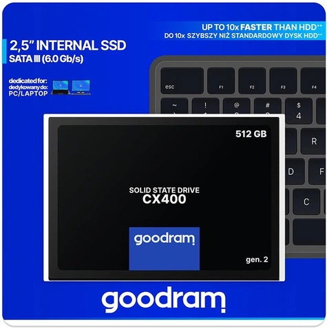 Накопичувач 2.5" SSD 512Gb Goodram CX400 (SSDPR-CX400-512-G2)