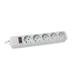 Мережевий фільтр Maxxter SPM5-G-10G сірий, 3 м кабель, 5 розеток