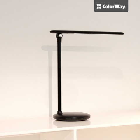 Настільна LED лампа ColorWay з вбудованим акумулятором black (CW-DL02B-B)