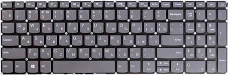Клавіатура для ноутбука LENOVO (IdeaPad: 310-15) rus, black, без фрейма, подсветка клавиш