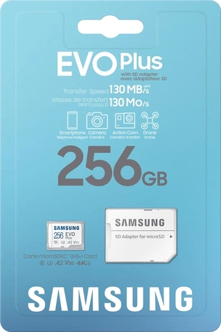 MicroSDHC 256GB Samsung Evo Plus Class 10 UHS-I (MB-MC256KA/EU) + SD адаптер