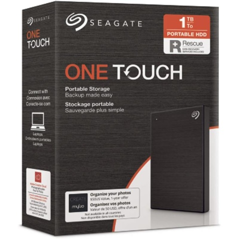 Зовнішній HDD 1.0TB Seagate One Touch Black (STKB1000400)