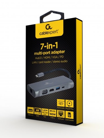 Док станция  Cablexpert A-CM-COMBO7-01