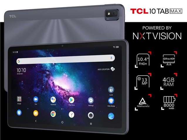 Планшет TCL 10 TABMAX Wi-Fi (9296G) 10.4” FHD 64GB Space Gray 9296G-2DLCUA11