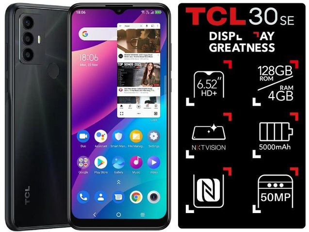 Смартфон  TCL 30 SE (6165H1) 4/128GB 2SIM Space Gray 6165H1-2ALCUA12