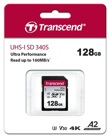 FLASH пам'ять  Transcend SDC340S U3 V30 A2 SDXC 128GB (TS128GSDC340S)