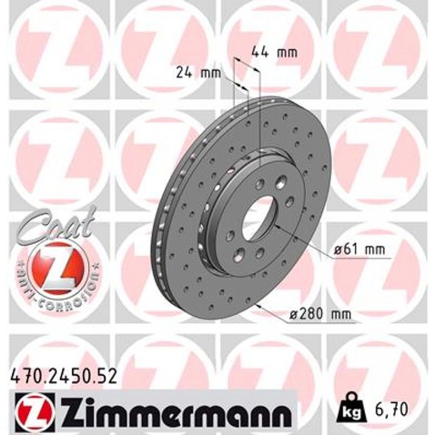 Гальмівний диск  ZIMMERMANN