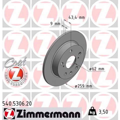Гальмівний диск  ZIMMERMANN