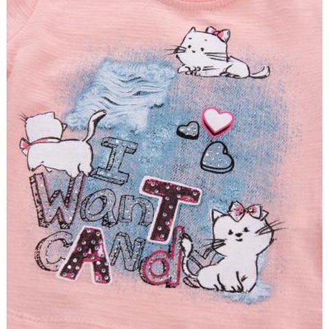 Футболка дитяча Haknur "I want candy" (47-98G-peach)