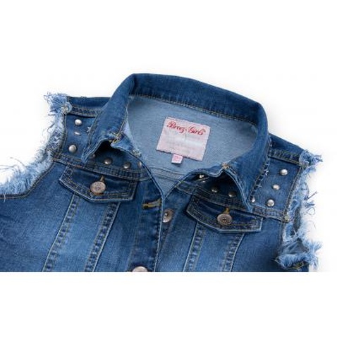 Жилет Breeze з заклепками джинсовий (OZ-16901-146G-blue)