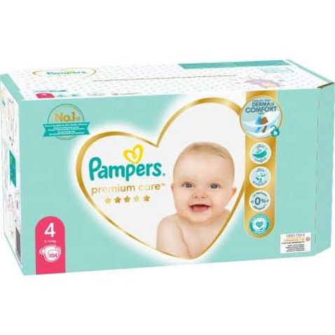 Підгузок Pampers Premium Care Maxi Розмір 4 (9-14 кг) 104 (4015400465447)