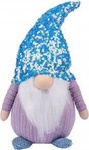 Новорічна фігурка  Novogod`ko Гном Хлопчик, блакитна паєтка, 40 см (974637)