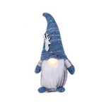 Новорічна фігурка Novogod`ko Гном в блакитному колпаку, 31 см, LED ніс (974645)