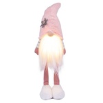 Новорічна фігурка  Novogod`ko Гном в рожевому колпаку, 46 см, LED тіло (974634)