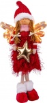 Новорічна фігурка  Novogod`ko Дівчинка Янгол в червоному, 58 см, LED крильця (974640)