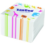 Серветки столові ZooZoo одношарові білі 24x23 см 100 шт. (4823019009293)