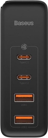 Зарядний пристрій Baseus GaN2 Pro Quick Charger 2C+2U (2xUSB-C+2xUSB-A) 100W Black (CCGAN2