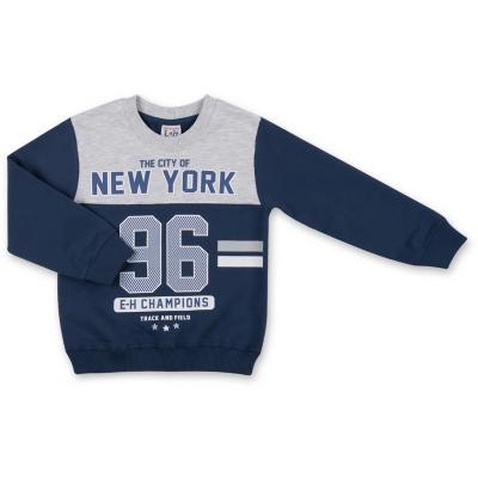 Спортивний костюм Breeze сірий меланж індиго "New York" (7938-110B-gray-blue)