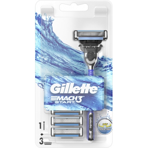 Бритва Gillette Mach3 Start з 3 змінними картриджами (7702018464005)