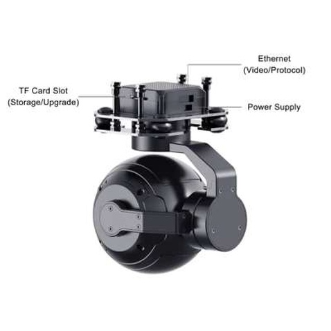 Запчастина для дрона SIYI 2K 4MP QHD 30X Hybrid Zoom Gimbal Camera with 2560x1440 HDR Night Vision 3-Axis Stabilizer Light (ZR10)