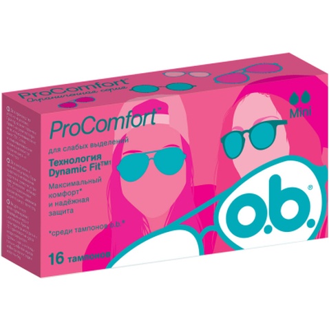 Тампони o.b. ProComfort с покрытием SilkTouch Mini 16 шт (3574660192063)