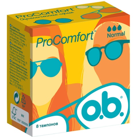 Тампони o.b. ProComfort с покрытием SilkTouch Normal 8 шт (3574660234305)