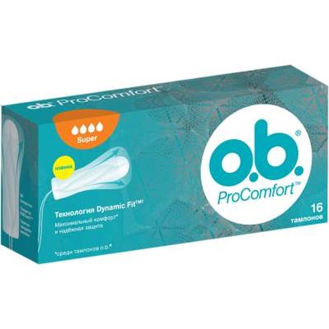 Тампони o.b. ProComfort с покрытием SilkTouch Super 16 шт (3574660234329)