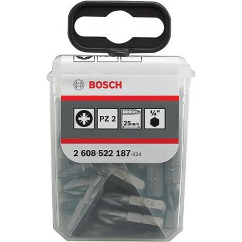 Набір біт Bosch Extra-Hart 25 мм PZ 2, 25 шт. (2.608.522.187)