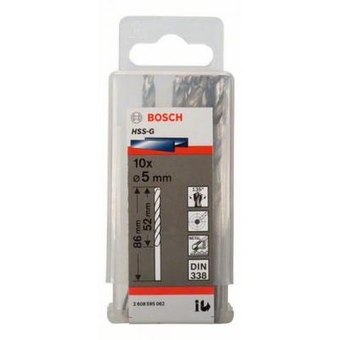 Свердло Bosch HSS-G 5 мм., 10 шт. по металу (2.608.595.062)