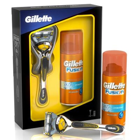 Набір для гоління Gillette Бритва Fusion ProShield + Гель для бритья Hydrating 75 мл (7702018423033)