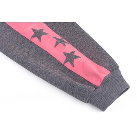 Спортивний костюм Breeze з рожевими лампасами (9553-140G-gray)
