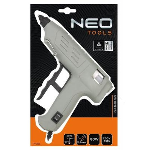 Клейовий пістолет Neo 11 мм, 80 Вт, регулировка температуры (17-082)