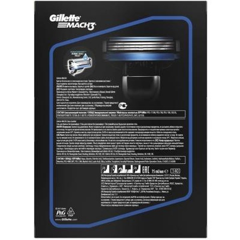 Набір для гоління Gillette станок Mach3 и гель для бритья Extra Comfort 75 мл (7702018438891)