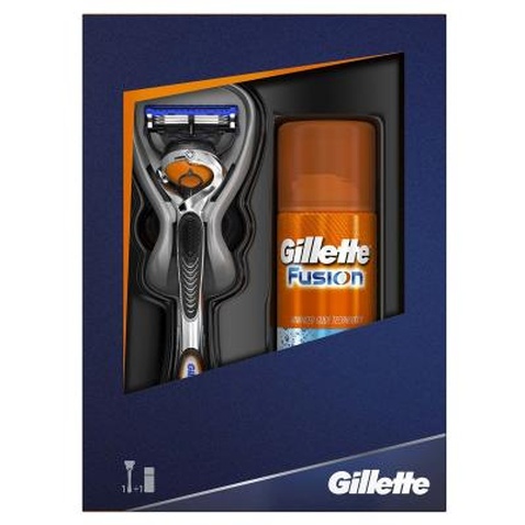 Набір для гоління Gillette станок Fusion и гель для бритья бритья Hydra gel 75 мл (7702018451142)