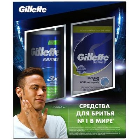 Набір для гоління Gillette Пена для бритья 250 мл + бальзам Sensitive Skin 100мл (7702018465828)