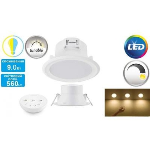 Світильник точковий Philips Smalu 59062 LED RM TW WH 9W 2700-6500K (915005189901)