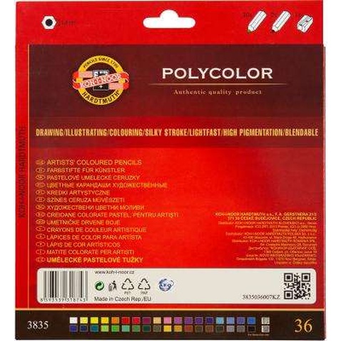 Олівці кольорові Koh-i-Noor Polycolor художні 36 кольорів (3835)