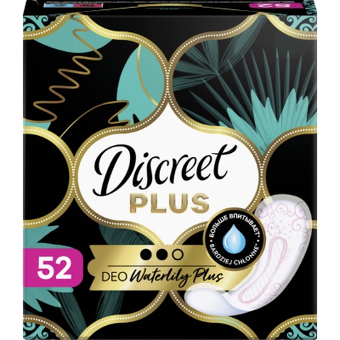 Щоденні прокладки Discreet ZonePlus Deo Waterlilly 52 шт. (8006540231746)