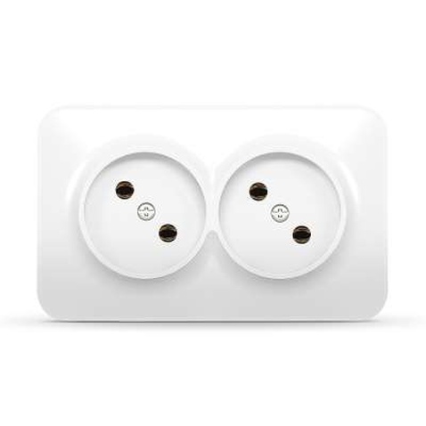 Розетка Videx BINERA IP20 зовнішня 2ая біла (VF-BNS22-W)