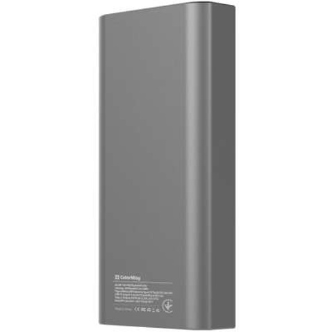 Батарея універсальна ColorWay 20 000 mAh PD/20W, QC/3.0, USB-C/Micro-USB/Lightning/USB-A max.22.5W Gray (CW-PB200LPH3GR-PDD)