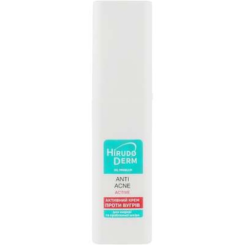 Крем для обличчя Біокон Hirudo Derm Oil Problem Anti-Acne Астіve Активний проти вугрів 50 мл (4820008318596)