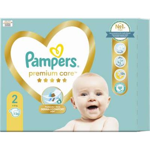 Підгузки Pampers Premium Care Розмір 2 (4-8 кг) 136 шт (8006540855812)