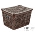 Кошик для зберігання Violet House 0402 №2 Ажур з кришкою Coffee 7 л (0402 №2 Ажур COF з/кр. 7 л)